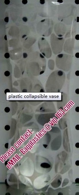 Florero de pie plástico de vinilo, florero plástico del PVC con diseño maravilloso, plástico plegable impermeable