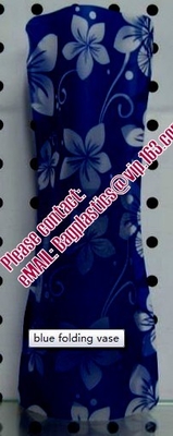 Florero de pie plástico de vinilo, florero plástico del PVC con diseño maravilloso, plástico plegable impermeable