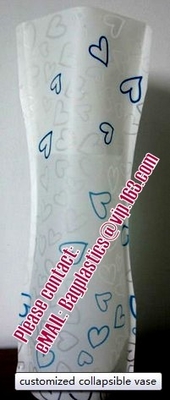 Florero de pie plástico de vinilo, florero plástico del PVC con diseño maravilloso, plástico plegable impermeable