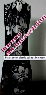 Florero de pie plástico de vinilo, florero plástico del PVC con diseño maravilloso, plástico plegable impermeable