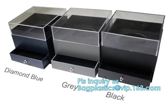 cajas de cartón del lustre de la caja de regalo de la cartulina altas que empaquetan, cajón Logo Bow Tie Gift Boxes de encargo