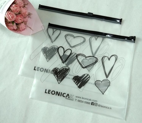la bolsa de plástico helada mate del bolso de la cremallera del resbalador del PVC con el bolso del resbalador de la cerradura de la cremallera de la cremallera/pvc/la bolsa de poliéster que se puede volver a sellar de la cremallera del resbalador del pvc
