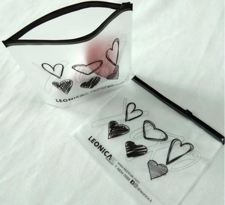 la bolsa de plástico helada mate del bolso de la cremallera del resbalador del PVC con el bolso del resbalador de la cerradura de la cremallera de la cremallera/pvc/la bolsa de poliéster que se puede volver a sellar de la cremallera del resbalador del pvc