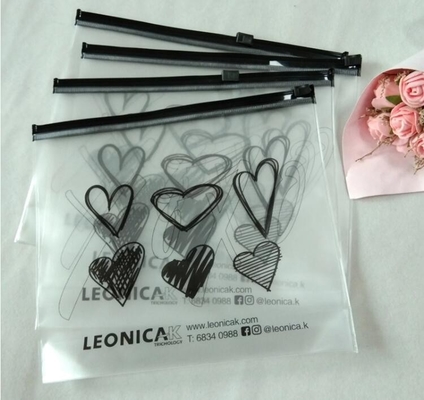 la bolsa de plástico helada mate del bolso de la cremallera del resbalador del PVC con el bolso del resbalador de la cerradura de la cremallera de la cremallera/pvc/la bolsa de poliéster que se puede volver a sellar de la cremallera del resbalador del pvc