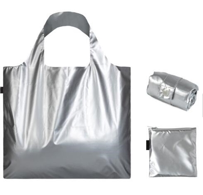 Totalizador modificado para requisitos particulares de los bolsos de Logo Metallic Color Reusable Shopping, compras plegables Carry Bag Grocery, bolso plegable de Eco del viaje