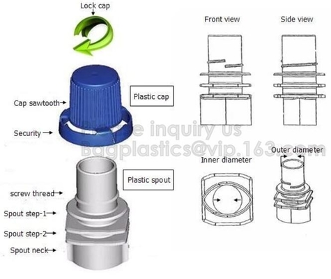 El caramelo diario Juice Drink Pouch Spout Coffee de los escritos de las necesidades empaqueta el polvo de consumición de consumición de aluminio Pouc de la energía de las bolsas
