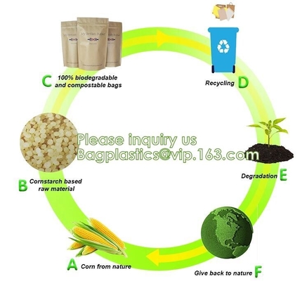 la aduana amistosa del eco imprimió bolsos inferiores del paquete del café del bloque de los bolsos del filamento del pla de alimentos del 100% que hacían compras del bolso biodegradable del envasado