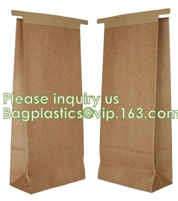 soporte inferior plano de la bolsa del bolso del niño de la prueba del bolso de la bolsa biodegradable de la acción encima del coff del bolso del acondicionamiento de los alimentos de la bolsa de papel de Kraft de las bolsas