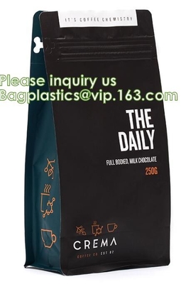 soporte inferior plano de la bolsa del bolso del niño de la prueba del bolso de la bolsa biodegradable de la acción encima del coff del bolso del acondicionamiento de los alimentos de la bolsa de papel de Kraft de las bolsas