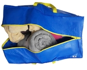 Bolso móvil Carry Duffle Bag With Zipper tejido almacenamiento portátil del equipaje del portatraje del polipropileno grande impermeable de los PP