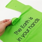 Bolso de basura biodegradable de la camiseta de la fuente el 100% de la fábrica, bolso de basura abonable plástico del almidón de maíz Biodegradabl abonable