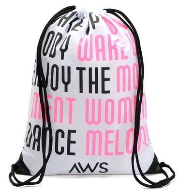 La mochila multicolora del lazo empaqueta deportes cincha los bolsos del almacenamiento de la mochila de la secuencia del saco para el lazo de la mochila del gimnasio que viaja