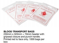 Los bolsos del transporte de la sangre, el bolso pac de los primeros auxilios imprimieron los bolsos polivinílicos para desechar la basura. Las bolsas de plástico para los usos de la salud