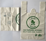 Las bolsas de plástico abonablees de la camiseta de la calidad impresionante, la bolsa de plástico del almidón de maíz/grueso bolso/2.5mil de la camiseta del estiércol vegetal Plast
