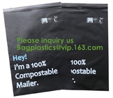 Sobres con las bolsas de plástico autas-adhesivo del almidón de maíz que envían los bolsos de empaquetado de los sobres, respetuosos del medio ambiente