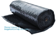 Láminas de plástico de 6 Mil Polyethylene Sheeting Roll Black, lona plástica, pajote plástico, barrera de la mala hierba, humedad concreta