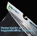Bolsos de empaquetado de la suspensión de la ropa interior plástica biodegradable del gancho con la suspensión, abertura helada del botón del bolso del gancho
