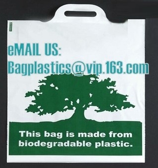 la bolsa de plástico impresa de encargo abonable con propio logotipo, maicena de la camiseta hizo el 100% biodegradable