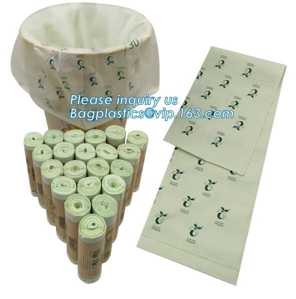 Abonable recicle el bolso biodegradable de los residuos orgánicos/el bolso de basura plástico disponible, cocina abonable del bolso de basura del pla era