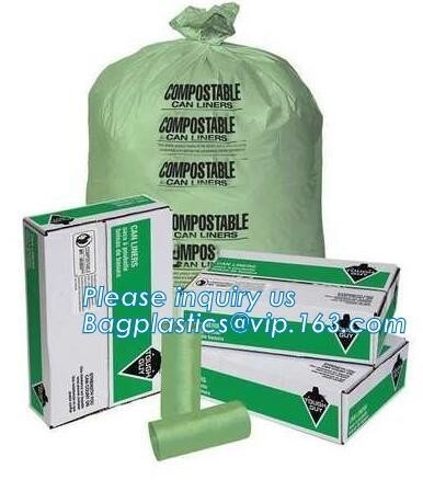Abone los bolsos biodegradables abonablees amistosos de la comida de Eco del maíz con los certificados del hogar ASTM D6400 del estiércol vegetal de la AUTORIZACIÓN de EN13432 BPI