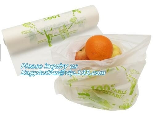 el hogar del estiércol vegetal de la autorización certificó el PLA de encargo de la venta al por mayor basó el bolso vegetal abonable biodegradable de la producción del plástico de la fruta encendido