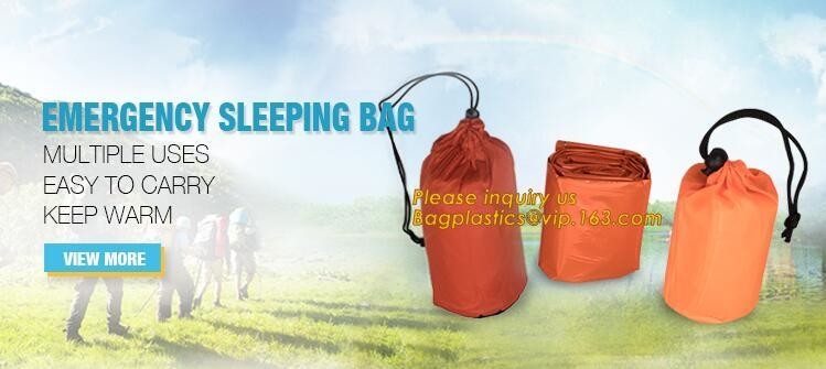 El saco de dormir más caliente de la emergencia del cuerpo de los primeros auxilios que acampa, los dispositivos de primeros auxilios mecanografía el saco de dormir de la supervivencia de la emergencia, Emer termal
