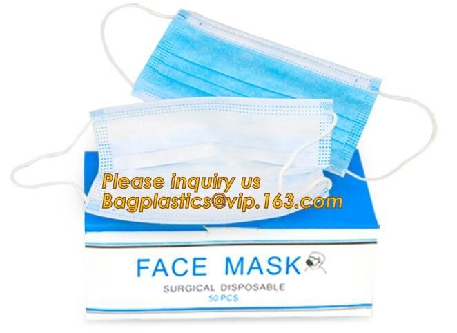 Mascarilla quirúrgica médica no tejida de la boca, mascarilla disponible no tejida médica impresa quirúrgica con bagease de los lazos del oído