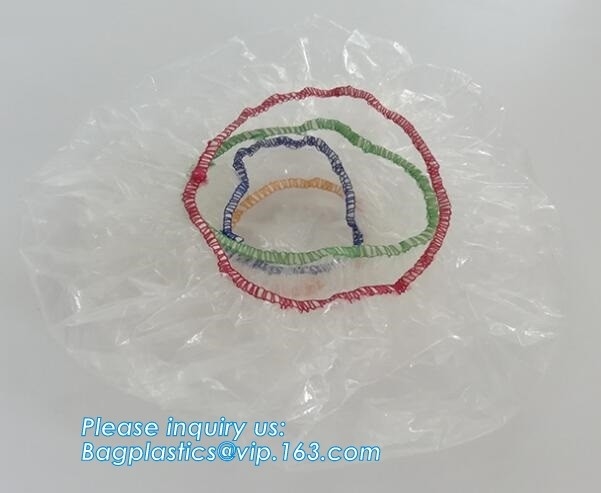 casquillo de ducha impermeable plástico al por mayor disponible del casquillo de ducha del PE, casquillo de ducha del PE con la banda elástica, biodeg del casquillo de ducha del hotel