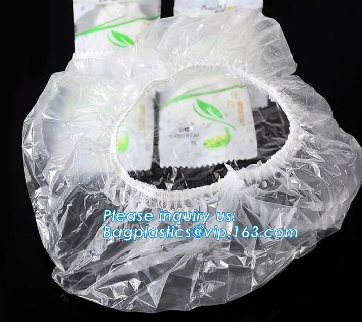 Bio casquillo de ducha impermeable reutilizable elástico plástico del casquillo de baño de las capas de doble de la microfibra de Eco, bageas disponibles del casquillo de ducha