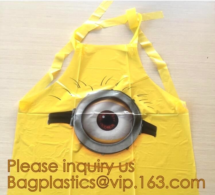 El sellado caliente material reciclable Beedo imprimió el bolso plástico del delantal del partido, oilproof impermeable adulto de cocinar respetuoso del medio ambiente del delantal