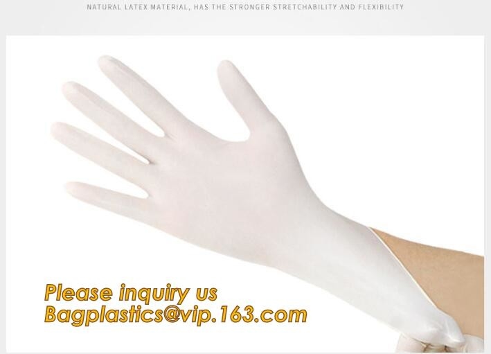 Guantes disponibles del examen médico del látex/del vinilo, bagease quirúrgico pac del uso médico de los guantes 8.0g del látex libre estéril del polvo