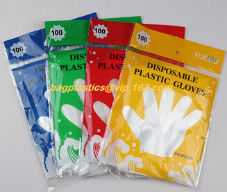 guantes a prueba de calor disponibles abonablees biodegradables de la categoría alimenticia del guante del PE que cultivan un huerto, PE o guantes polivinílicos con grabado en relieve