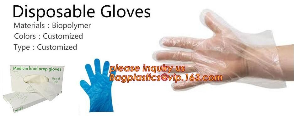 Guantes híbridos polivinílicos claros disponibles del estiramiento, guantes del polietileno PE del copolímero, cocina del hogar que cena al cocinero transparente
