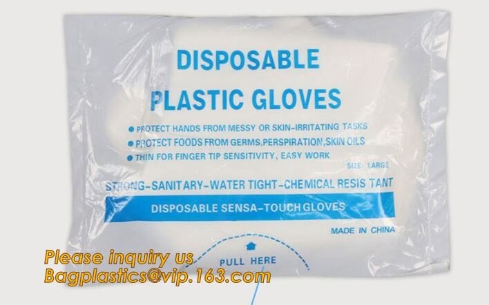 Precio de fábrica disponible del HDPE de los guantes de la barbacoa de la comida de los guantes claros transparentes del PE, proveedor por una vez utilizar guantes plásticos del PE