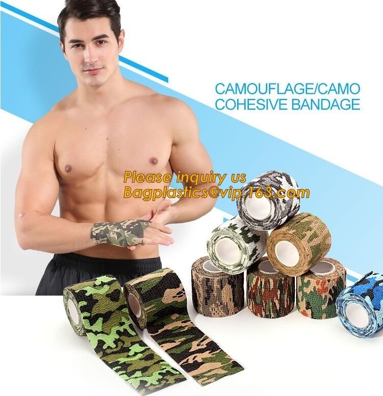 Vendaje médico no tejido del deporte para las úlceras de la presión para el vendaje cohesivo impreso pulgar, Ela auto-adhesivo impreso médico