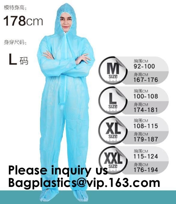 Bota, capilla, puños elásticos, tobillos, cintura. Batas protectoras resistentes. Workwear disponible unisex para el servi de limpieza
