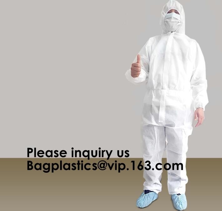 Guardapolvos disponibles no tejidos, ropa protectora de las batas de Cleaing para pintar puliendo, cría epidémica de la prevención