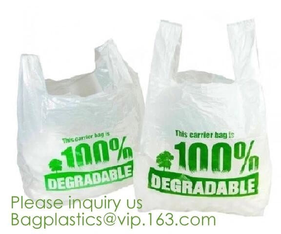 La basura abonable amistosa de Eco empaqueta los bolsos de basura biodegradables del 100% hechos de la maicena, bolsos de basura biodegradables de los bolsos