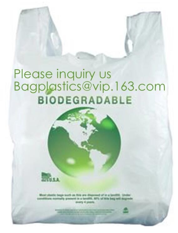 Reciclaje orgánico y bolso abonable, bolso plástico abonable de Eco, abonable amistoso Bagease Bagplasti de la camiseta de Biobased