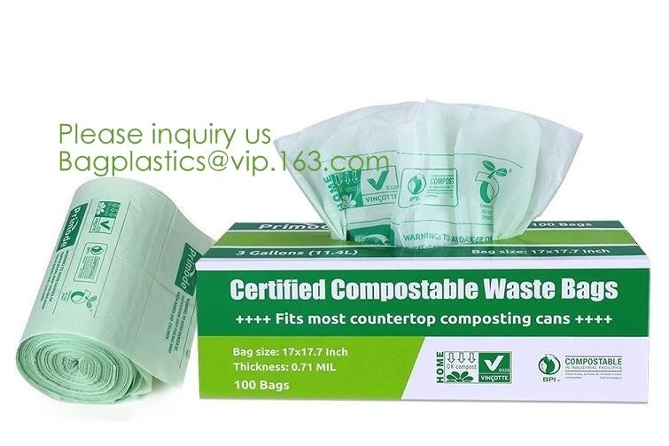 La mandioca de encargo médica del hospital sospechó bio bolsos de basura degradables del paquete abonable de Eco con el logotipo, Bagease Bagplastics