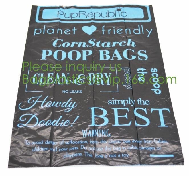 La bolsa de plástico abonable biodegradable de impresión de encargo del almidón de maíz, gracias empaqueta T-Sh abonable del PLA de la maicena durable