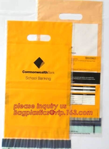 El bolso inalterable seguro del depósito bancario del documento, bolsa plástica de la seguridad de la moneda del depósito bancario del PE del dinero de Steb empaqueta con el sello para C