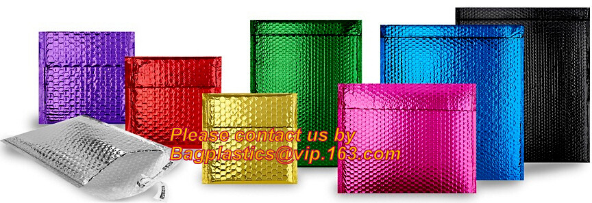 Cierre metálico olográfico de Matte Metallic Rose Gold Self-Adhesive de los anuncios publicitarios de la burbuja de la hoja de la seguridad. Bolsos de envío metálicos