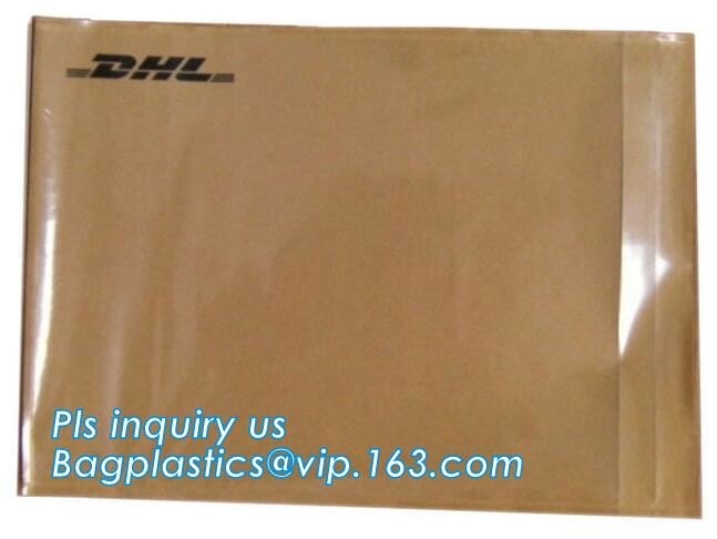 Mensajero Envelope Mail Bag, bolso del mensajero del sobre de Kraft de la lista de embalaje del tamaño A5, packin impermeable de la lista de embalaje de Fedex de la factura