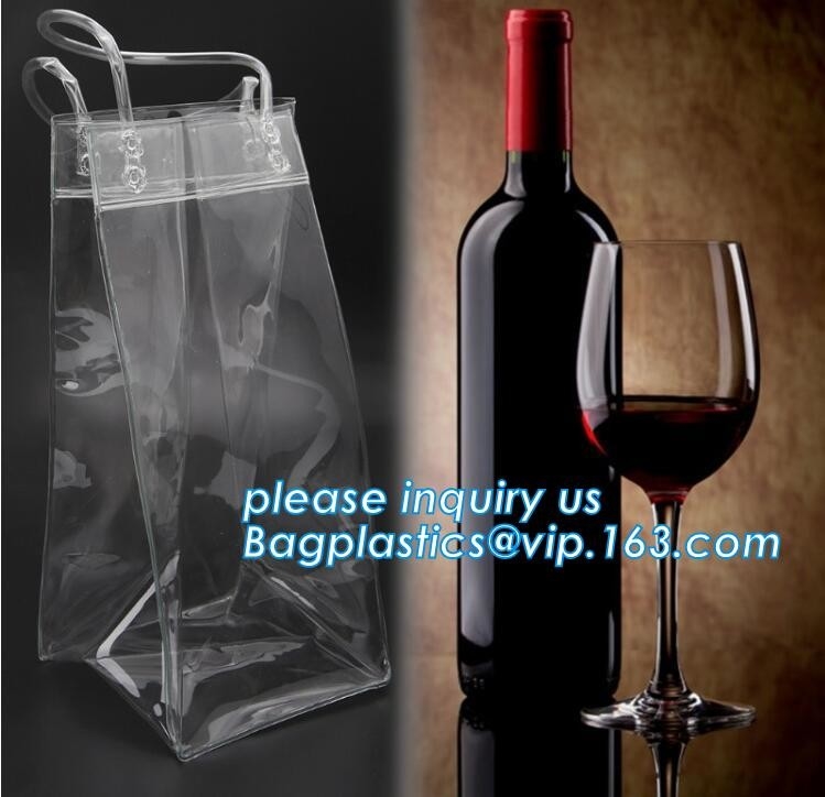 La BOLSA DE ASAS DE ENCARGO amistosa del PVC ECO de Eco, BOLSO de la MANIJA del VINO, BOLSO PRÁCTICO, BOLSA del VINO, PAQUETE del VINO, PROTECCIÓN del VINO, BOTELLA P