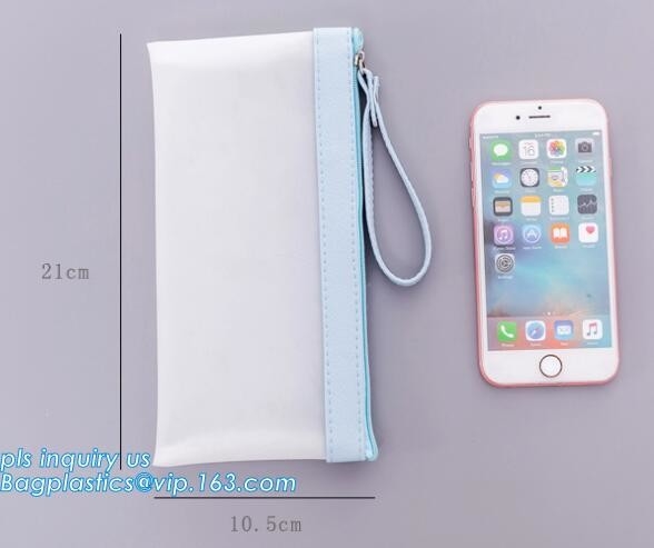 Bolso del lápiz de la cerradura TPU de la cremallera/caja de lápiz translúcidos, bolso de la caja de lápiz del vinilo TPU con la cremallera, lápiz impermeable c del estudiante