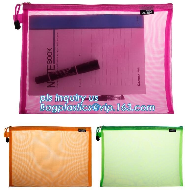 PVC que pesca el bolso del documento de k con el bolsillo, bolso plástico del documento de las señoras del tamaño A4 para el estudiante, pescando la pluma superficial f del PVC