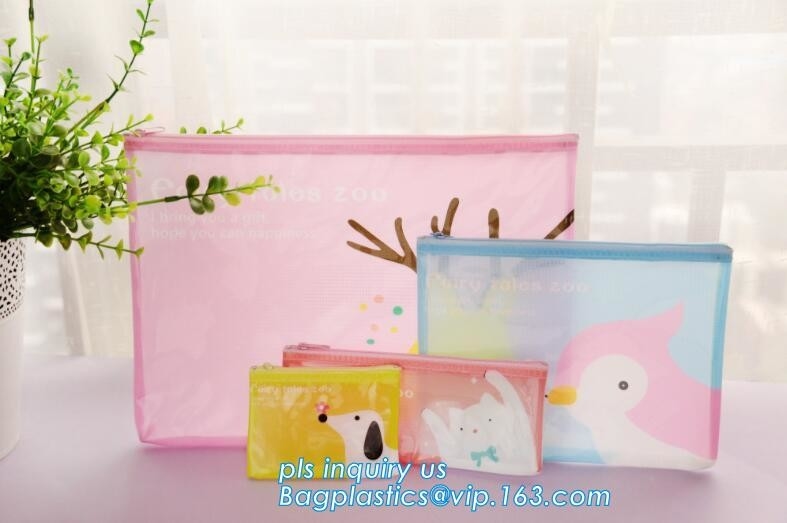 bolso del resbalador k para los efectos de escritorio, herramientas, documentos, EVA Skin Care Packaging Bags con la cremallera del resbalador, bolso del embalaje del lápiz