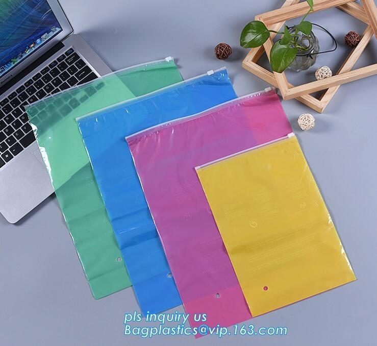 bolsa de empaquetado de la cremallera del resbalador de la ropa plástica hermética, bolso para las necesidades diarias, zippe de la cremallera del bolso del resbalador del resbalador