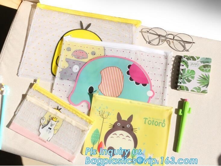 bolso claro del pvc k del vinilo de la bolsa del pvc de la cremallera del resbalador, las bolsas de plástico cosméticas a prueba de agua de la cremallera del resbalador del vinilo PVC/EVA